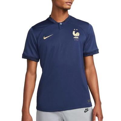 Maglia Nike FFF Dri-FIT Stadion Casa in Blu Navy e Oro Metallico