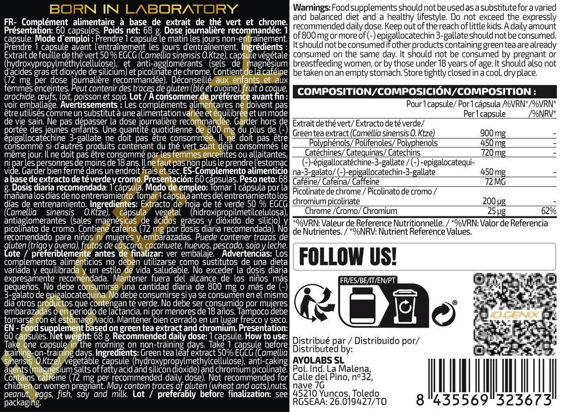 Green tea extract - 60 capsules de IO.Genix 2/3