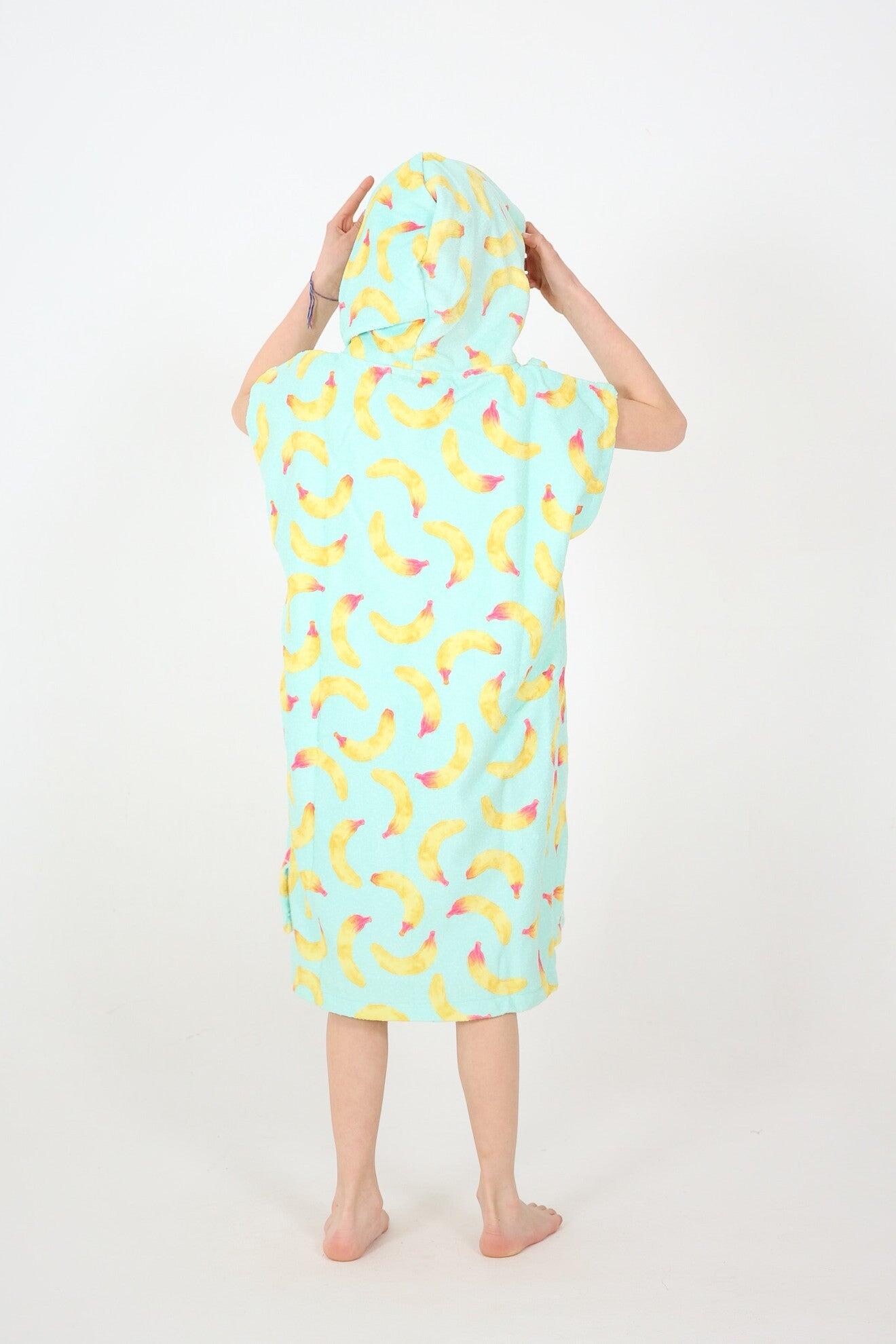 AFTER ESSENTIALS Kinderen Surf veranderende Poncho (Toddler: 4-8 jaar) - Banana Stain