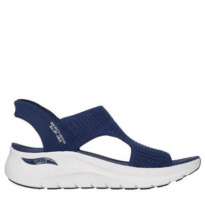 Sandalia Mujer Skechers Slip-ins Arch Fit 2.0 Tejido Azul