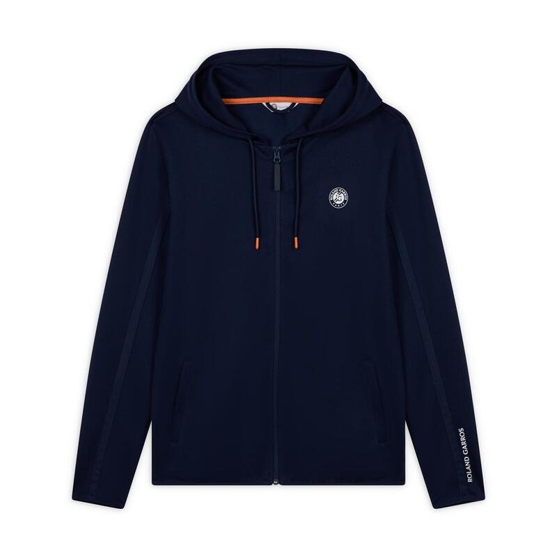 Sweat à capuche zippé Homme Roland-Garros - Marine