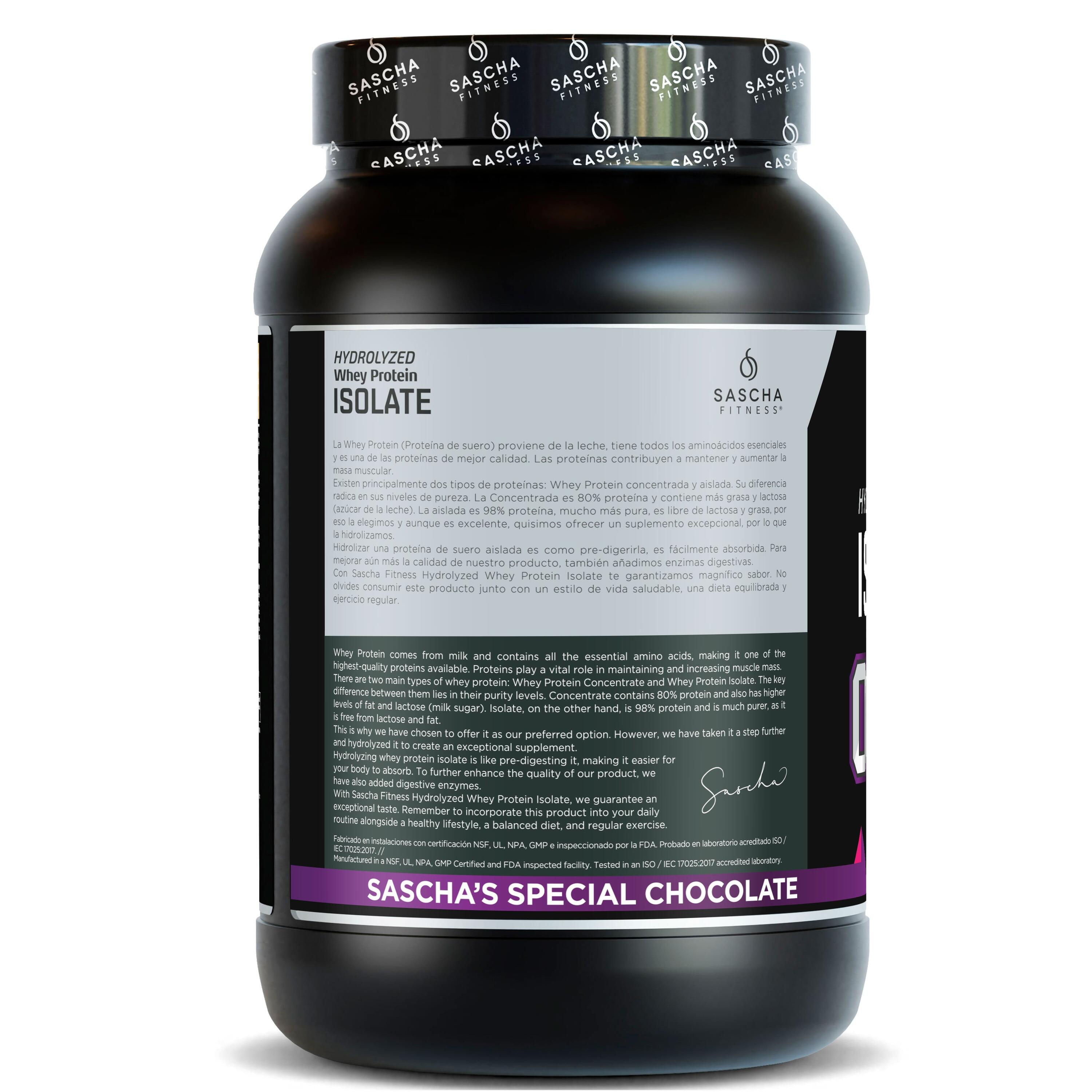 Proteína Whey Hidrolizada y Aislada sabor Chocolate (986 g) 3/4