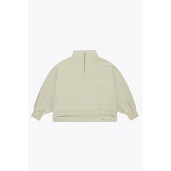 Pull court demi-zippé Osaka pour femme | Gris chaud