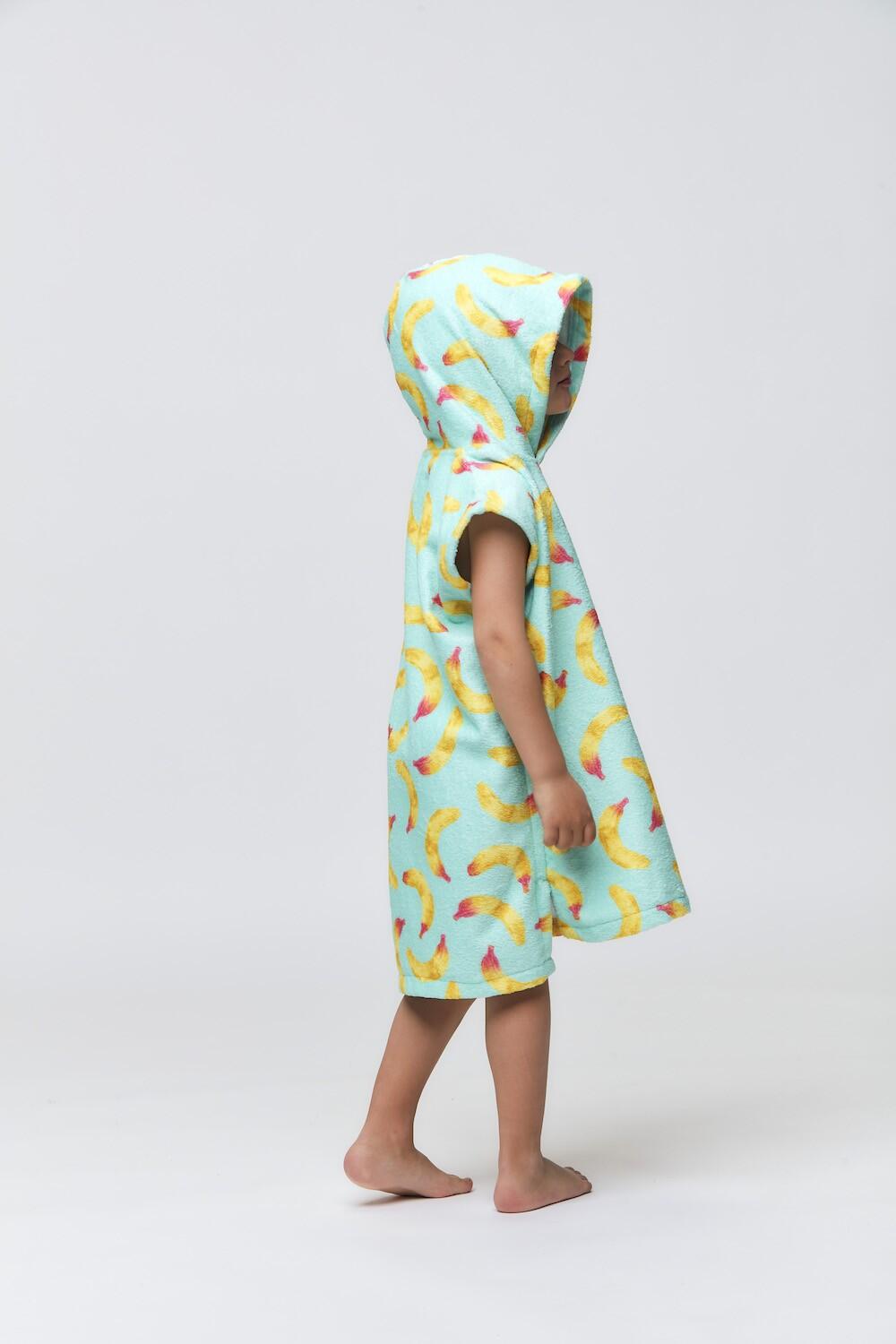AFTER ESSENTIALS Surfponcho voor kinderen (18 maanden - 4 jaar) - Banana Stain