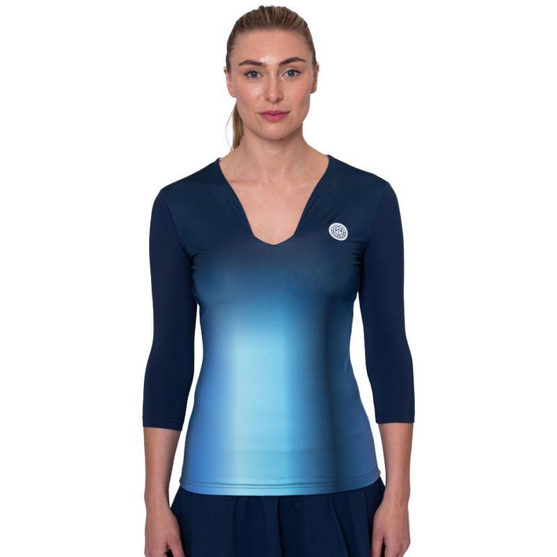 Camiseta Bidi Badu Spectrum V-Neck Aqua Azul Oscuro Mujer 3/5
