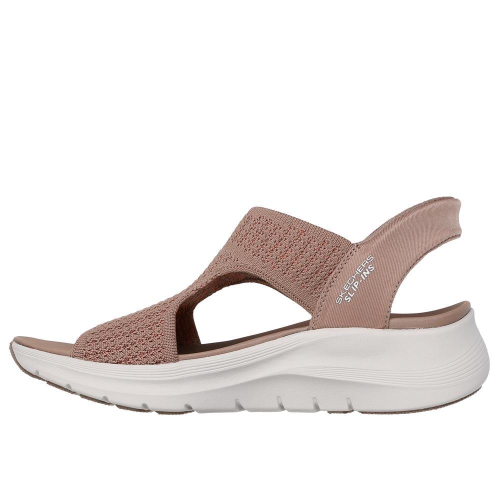 Comda SANDALE FEMME Skechers Slip-ins Arch Fit 2.0 tissu MARRON 5/5