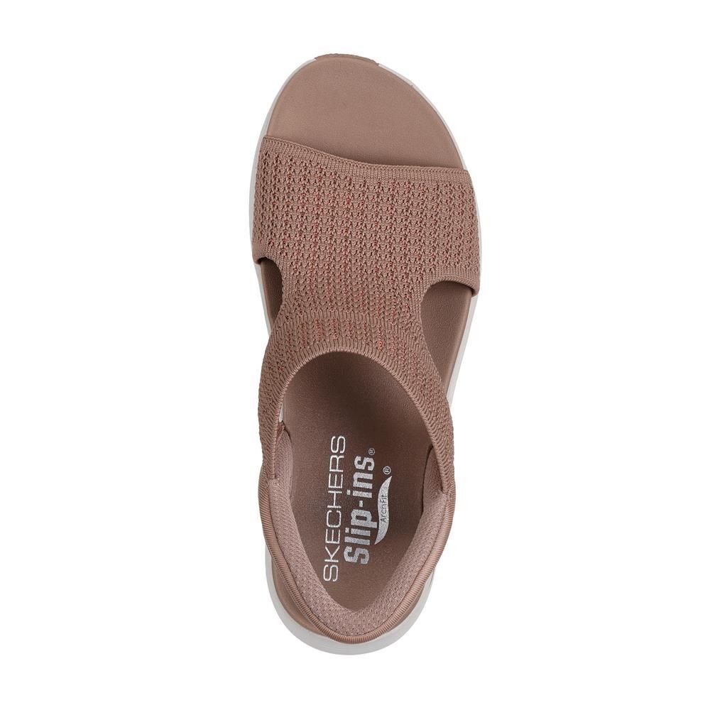 Comda SANDALE FEMME Skechers Slip-ins Arch Fit 2.0 tissu MARRON 4/5