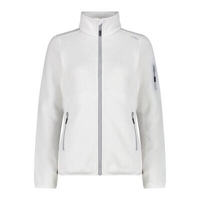 Cmp knitted melange fleece jacke für damen, knit-tech, isolierend bianco 46