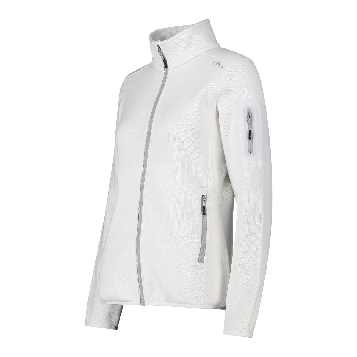 CMP KNITTED MELANGE FLEECE JACKE für Damen, Knit-Tech, Isolierend BIANCO 44 3/5