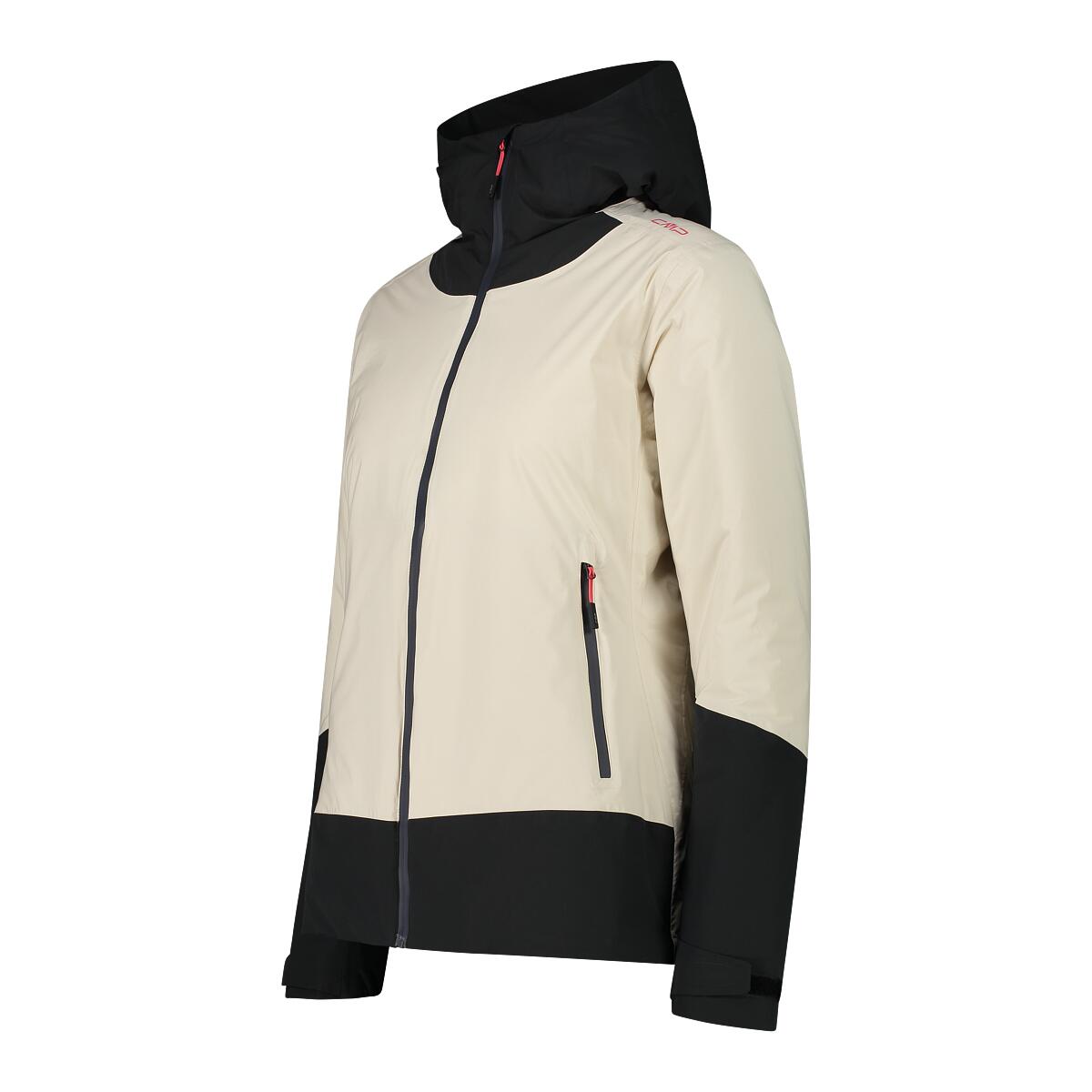 Chaqueta de esquí con capucha fija para mujer CMP 3/4