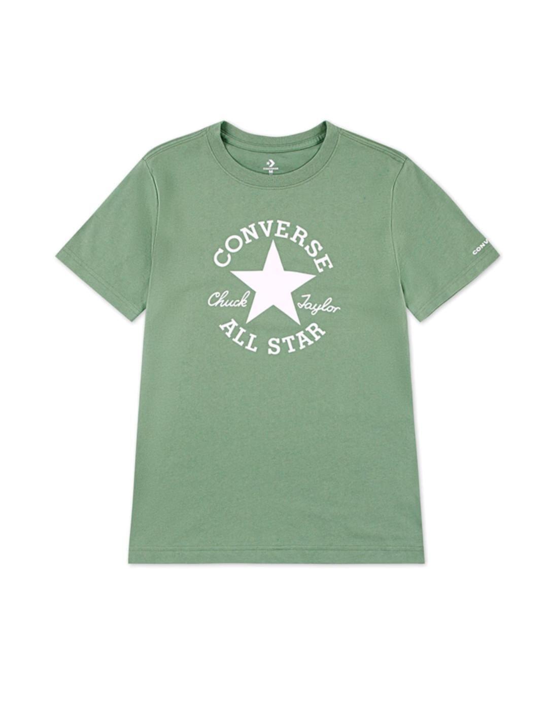 T-shirt pour enfant Converse kids Foothill Vert 1/4