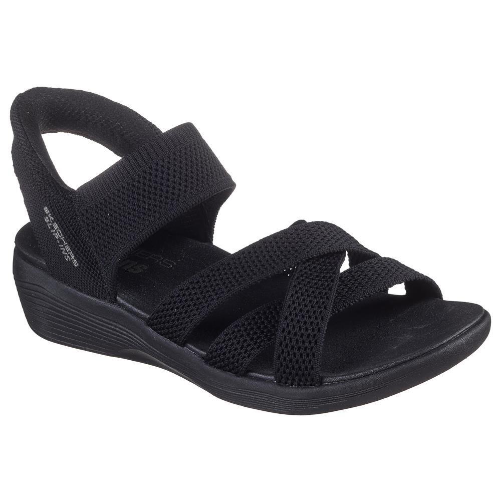 Sandalia Mujer Skechers Slip-ins Arya - Cooling Off Tejido Negro 2/5