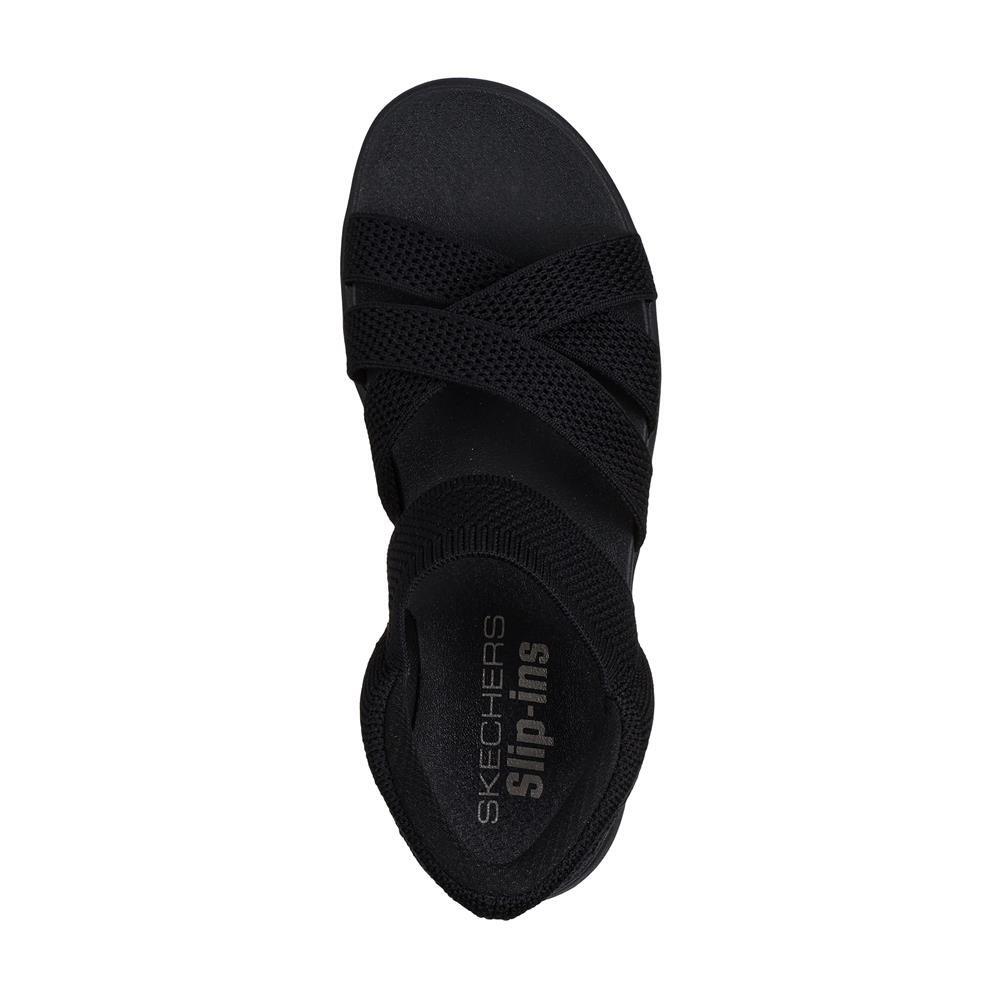 Sandalia Mujer Skechers Slip-ins Arya - Cooling Off Tejido Negro 4/5