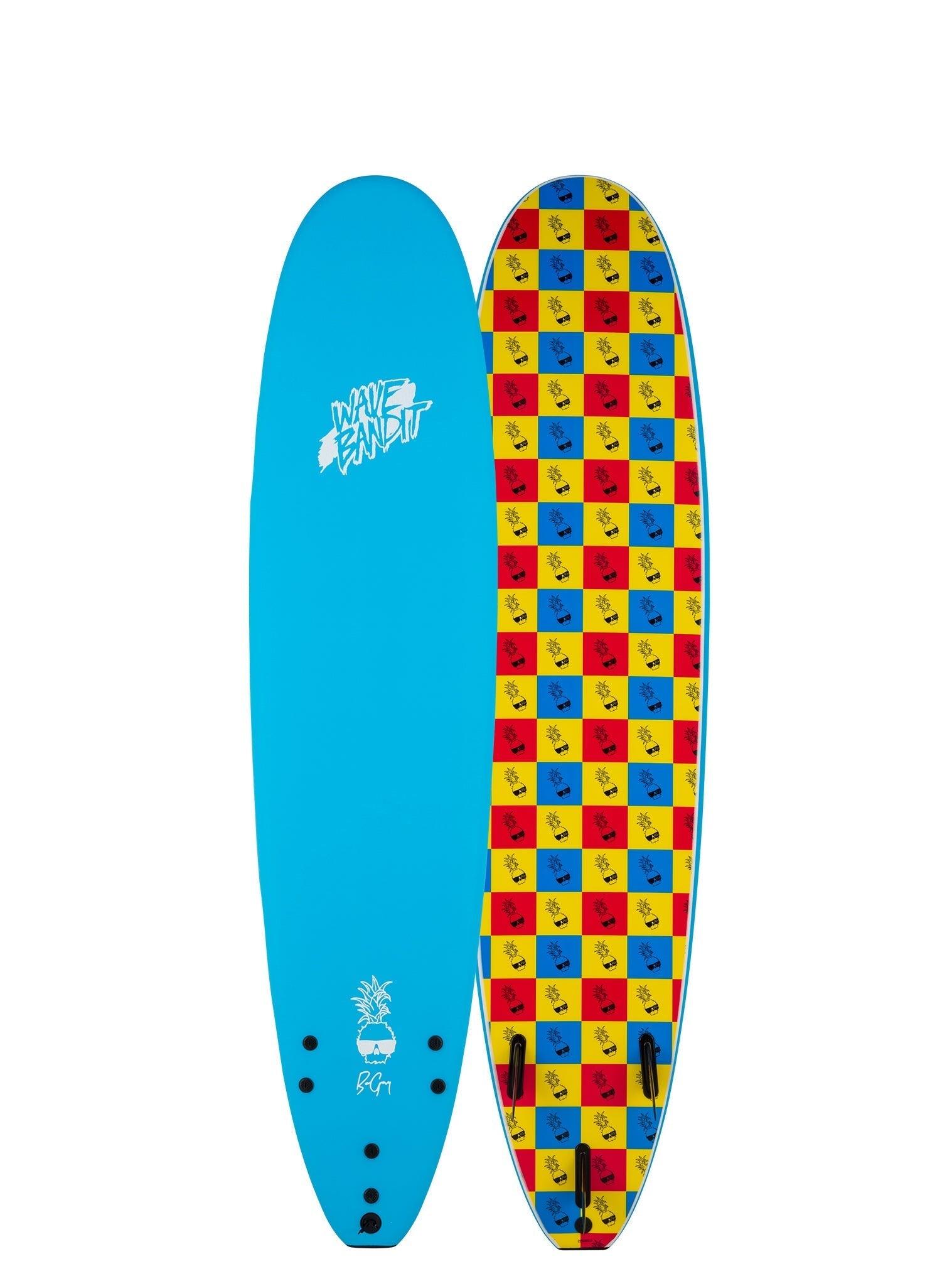 WAVE BANDIT Tavola surf in schiuma 8'0" Easy Rider 86L - BEN GRAVY - Blue