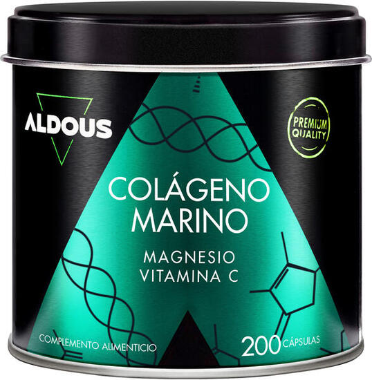 Collagène marin hydrolysé pur avec magnésium et vitamine C – 200 capsules