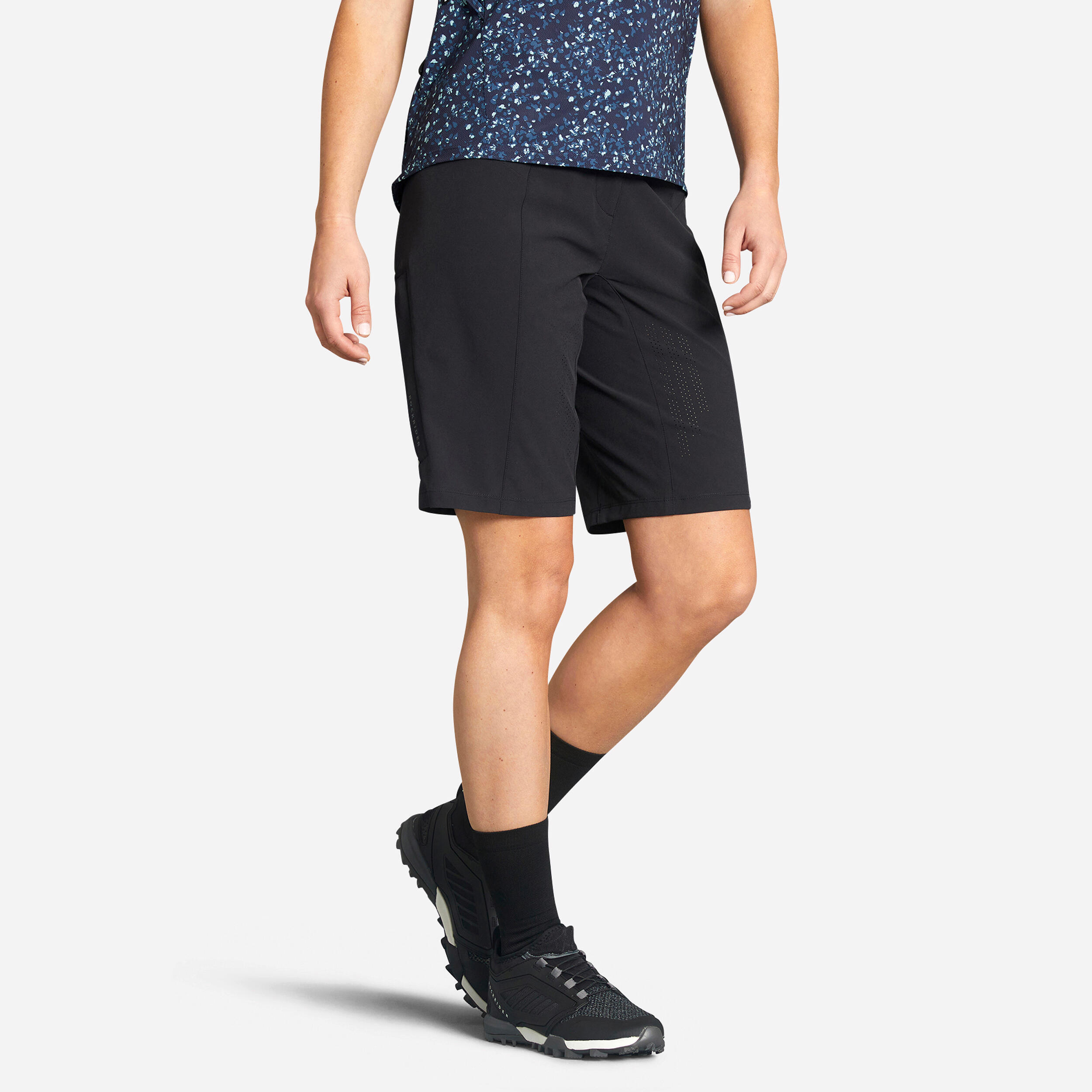 Rockrider - Seconde Vie - Short Velo Vtt Expl 700 Femme Noir - Excellent - Short De Vélo - Incolore|noir - 38 S - Decathlon