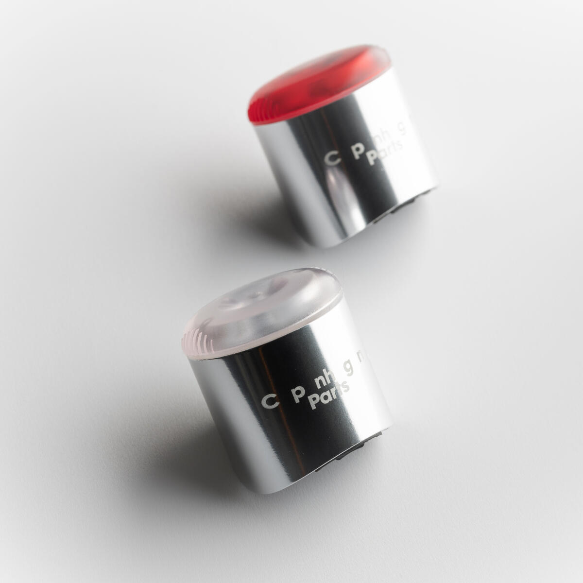 Lampes magnétiques vélo 2.0 Copenhagen Parts USB‑C, gris/rouge, set 2/7