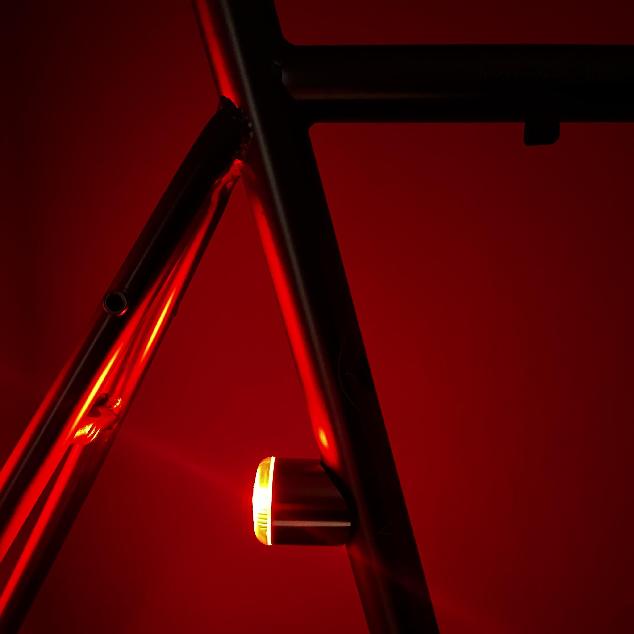 Lampes magnétiques vélo 2.0 Copenhagen Parts USB‑C, gris/rouge, set 7/7