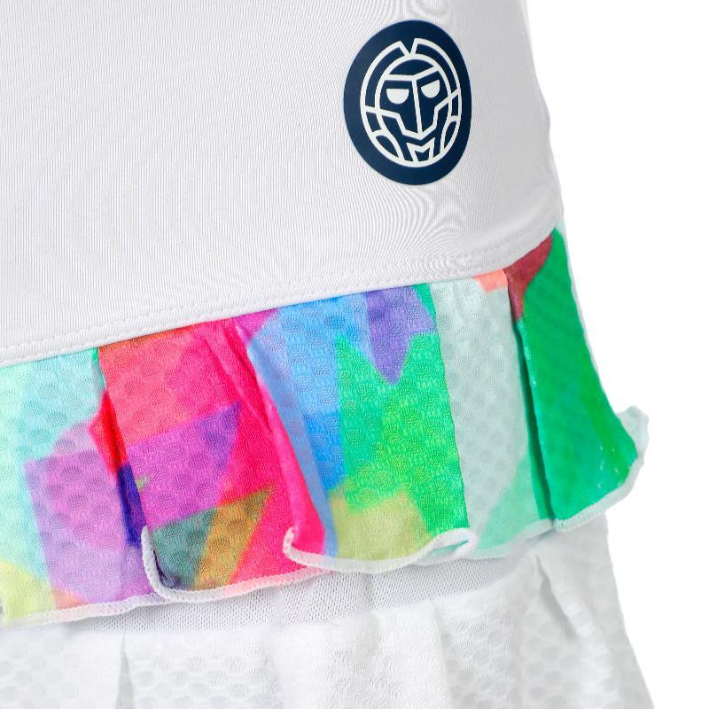 Falda Bidi Badu Kaleido Mistura Blanco Plissada 3/5
