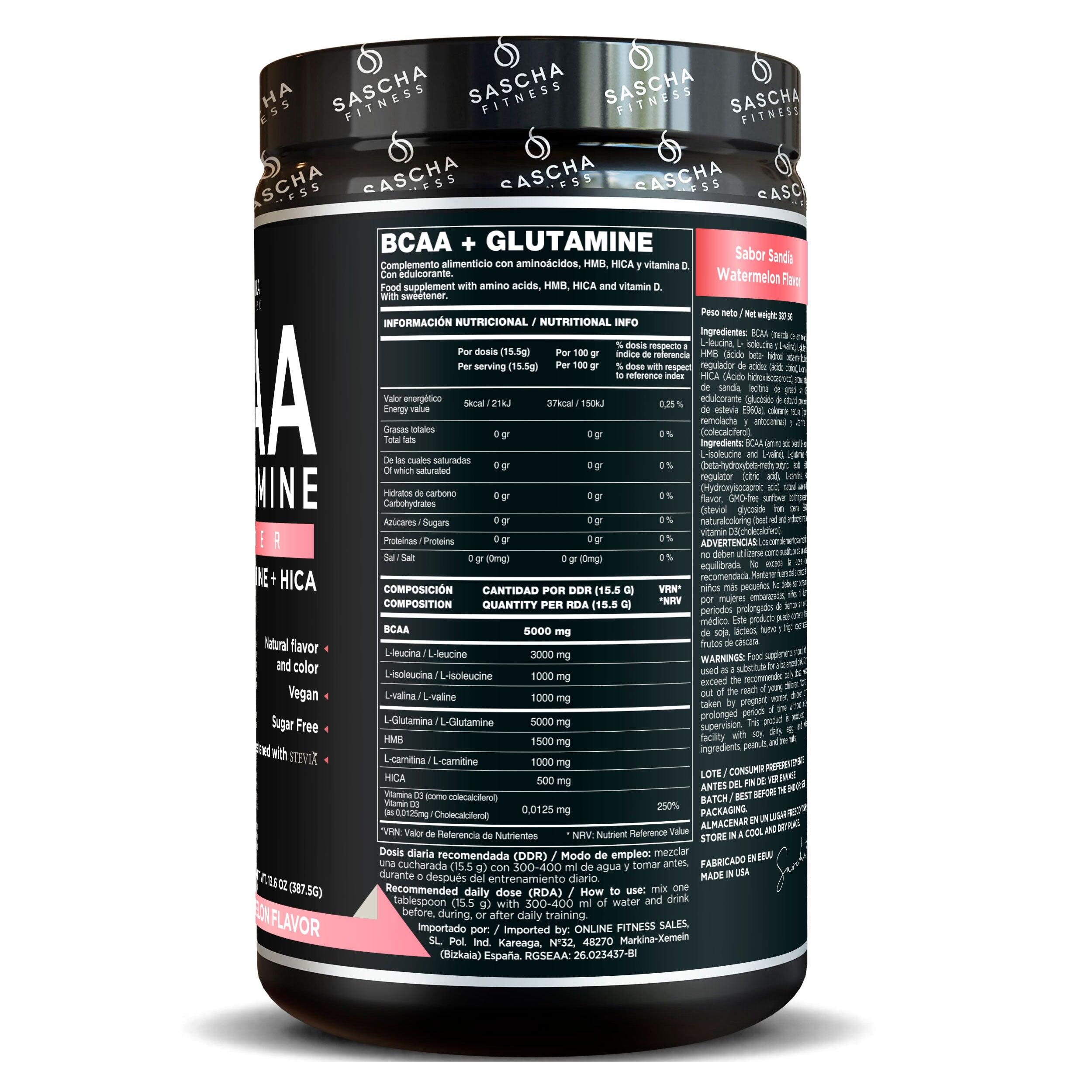 BCAA + Glutamina sabor Sandía (387,5 g) 2/4