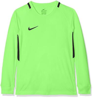 Nike park iii goalie unisex kinder t-shirt met lange mouwen. groen s