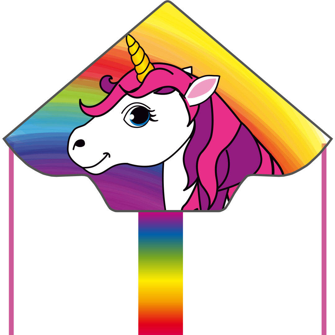 HQ Papagaio para crianças HQ Simple Flyer 120 Unicorn 102153 Rainbow 120 x 75 cm