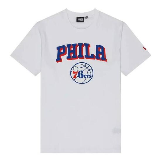 T-Shirt NBA Philadelphia 76ers New Era Blanc