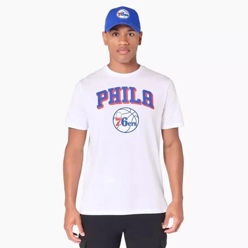 T-Shirt NBA Philadelphia 76ers New Era Blanc 3/5