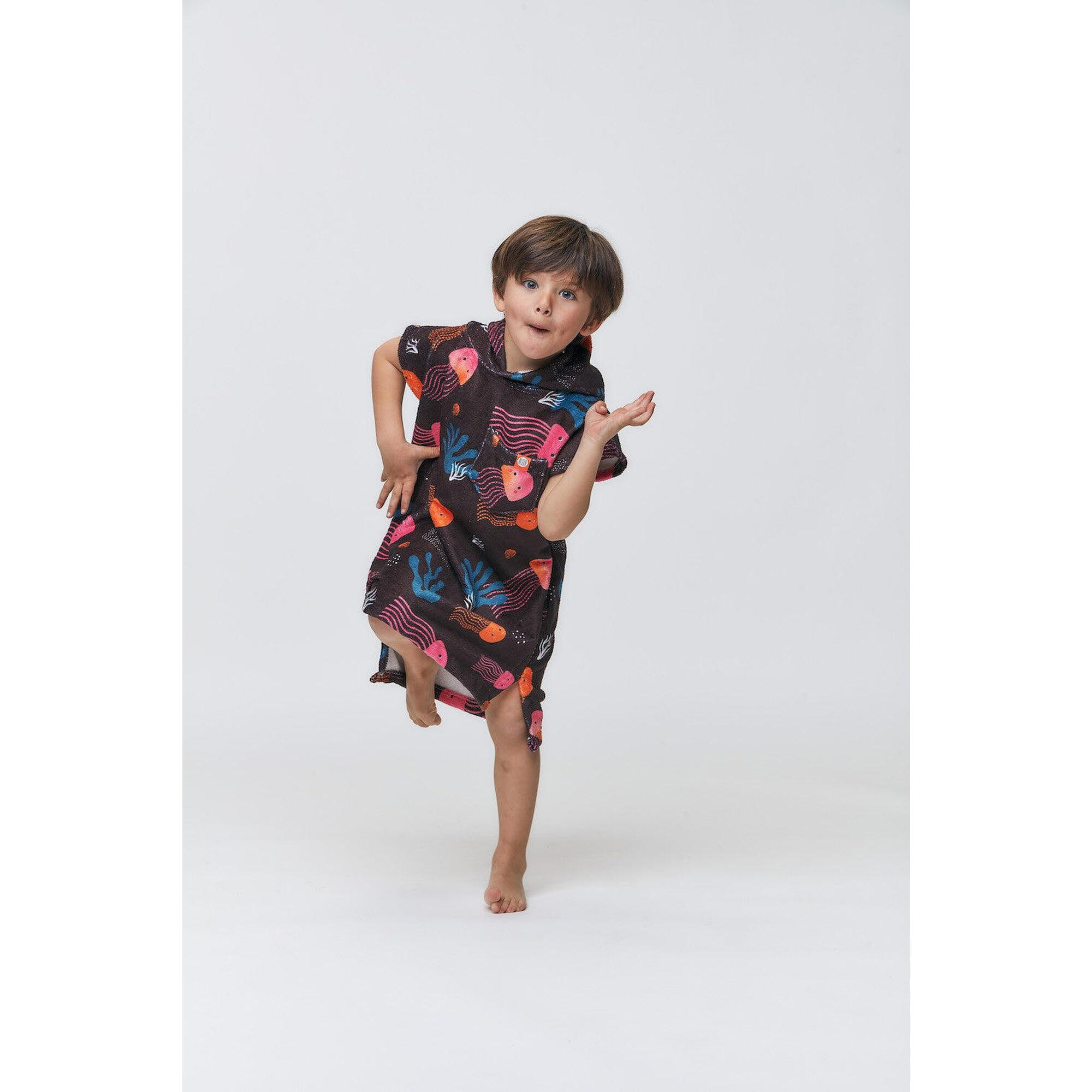 After Essentials - Poncho De Bain - Surf - Enfant (bébés: 18 Mois - 4 Ans) - Jellow - Serviette Poncho - Noir - Taille Unique - Decathlon