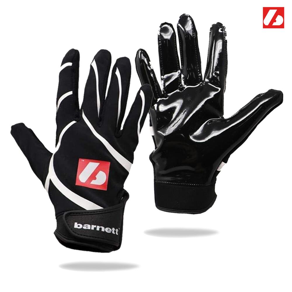 BARNETT  Guanti da football americano con ricevitore , RE, DB, RB, neri FRG-03