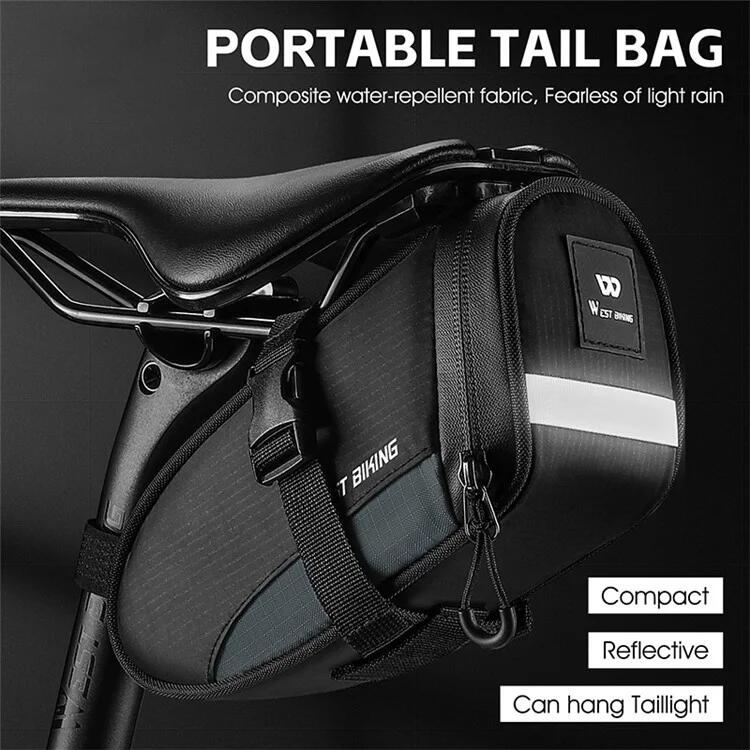 Bolsa de selim de bicicleta para exterior, 1,2L à prova de água 4/7