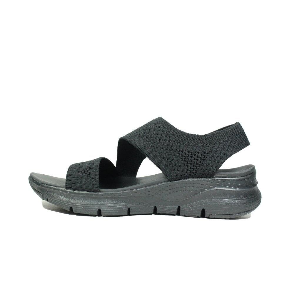 SANDALE FEMME Skechers Arch Fit Sandal tissu Ajustable NOIR 3/7