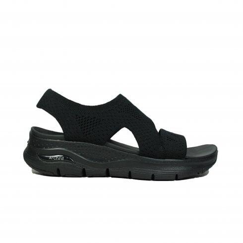 SANDALE FEMME Skechers Arch Fit Sandal tissu Ajustable NOIR 7/7