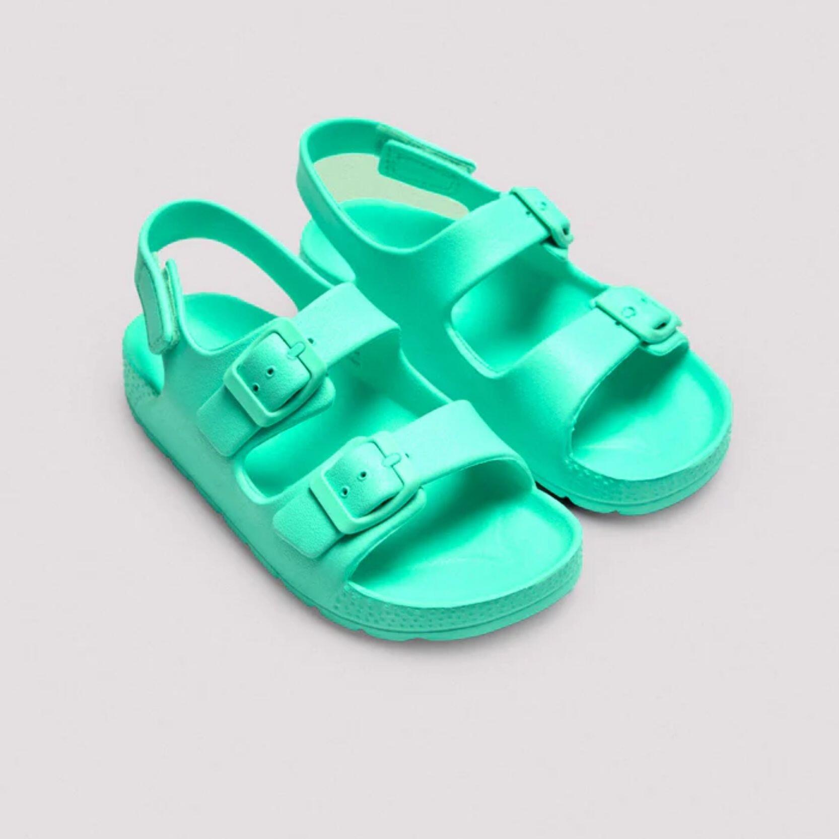 YSABEL MORA Sandalias infantiles de hebillas ajustables verde aguamarina
