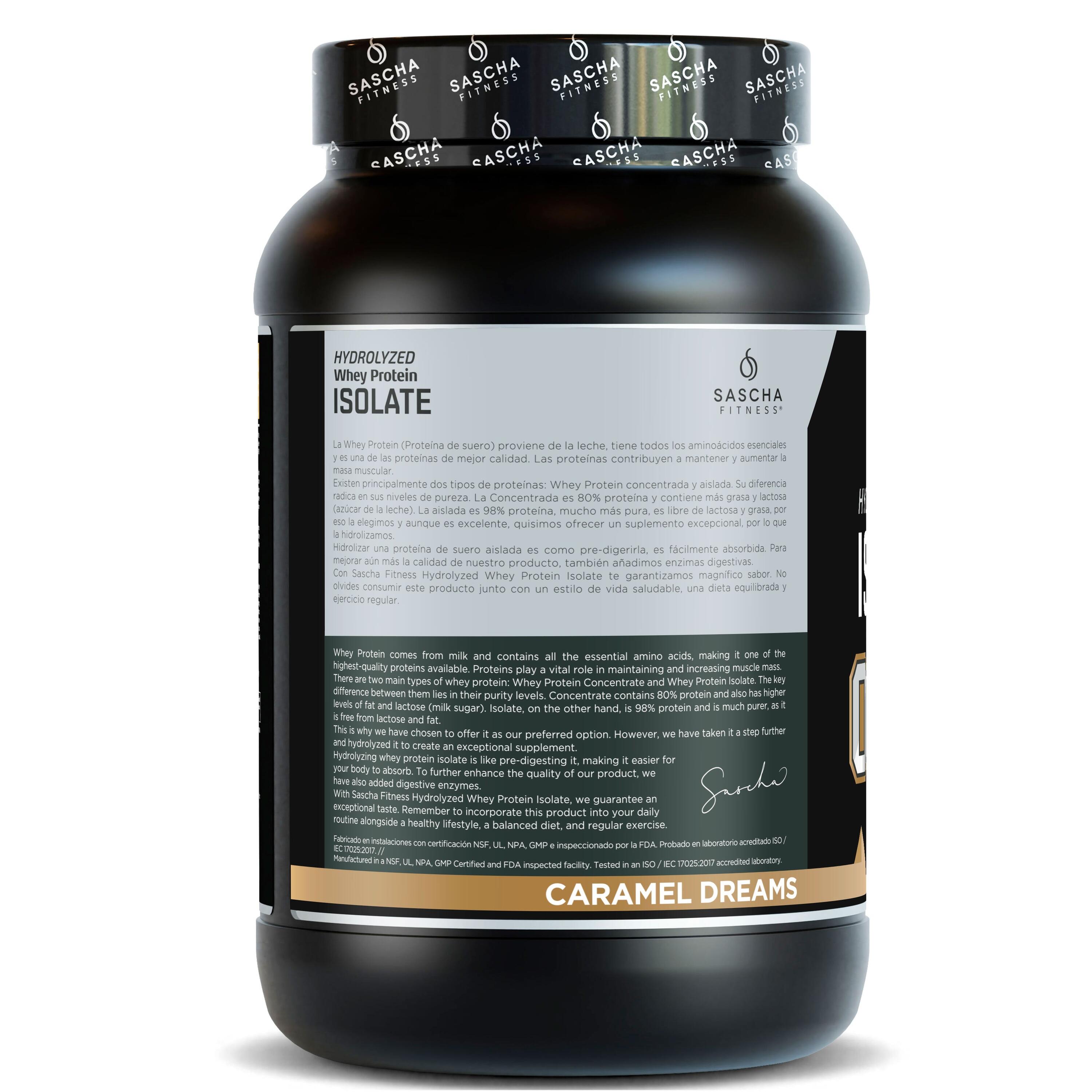 Proteína Whey Hidrolizada y Aislada sabor Caramelo (957 g) 3/4