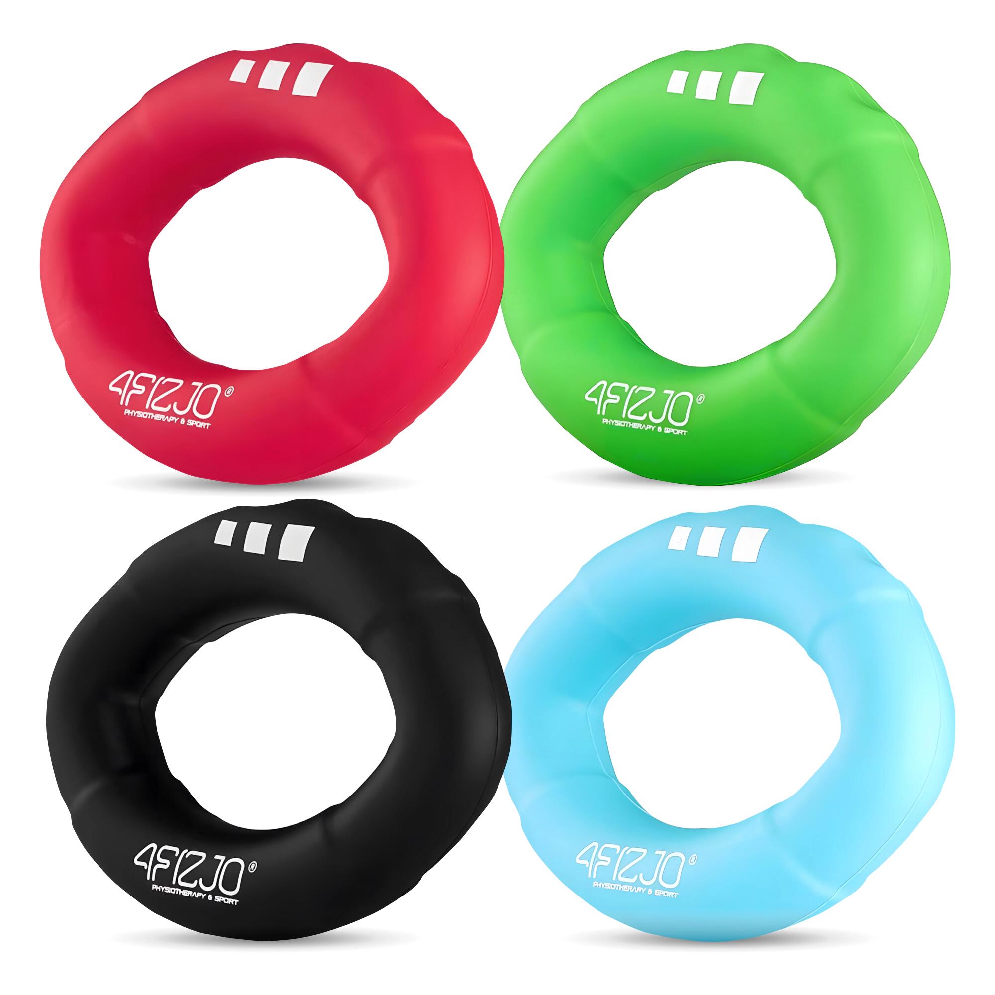 4FIZJO Sada 4 silikonových kroužků pro trénink rukou