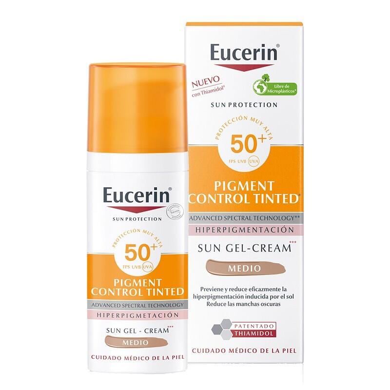 EUCERIN EUCERIN Pigment Control SPF50+ con Color Medio Gel-Crema Solar Facial 50ml