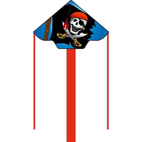 HQ Papagaio para crianças HQ Simple Flyer 120 Jolly Roger 102146 Preto 120 x 75 cm