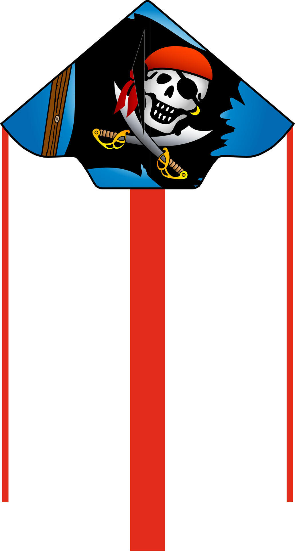 Kindervlieger HQ Simple Flyer 120 Jolly Roger 102146 Zwart 120 x 75 cm 2/7