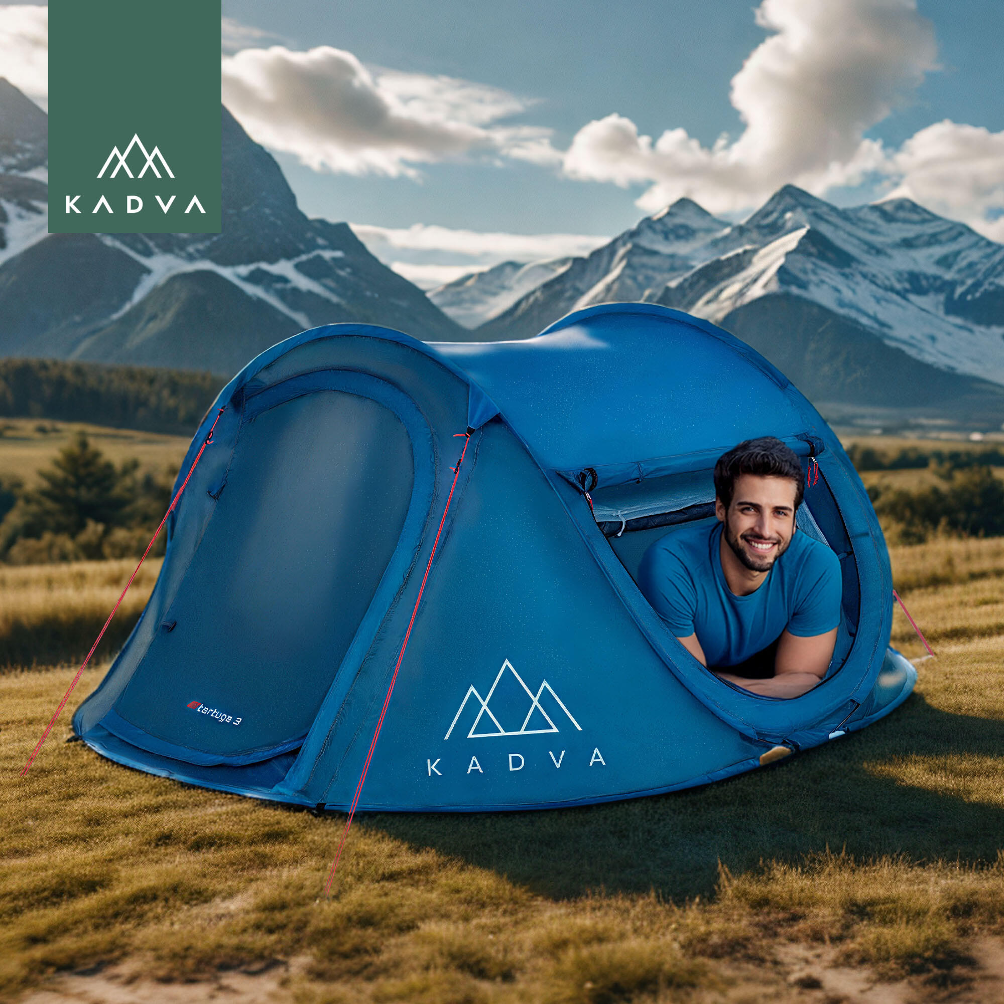 Tienda de campaña KADVA Tartuga 3 para 3 personas 6/7