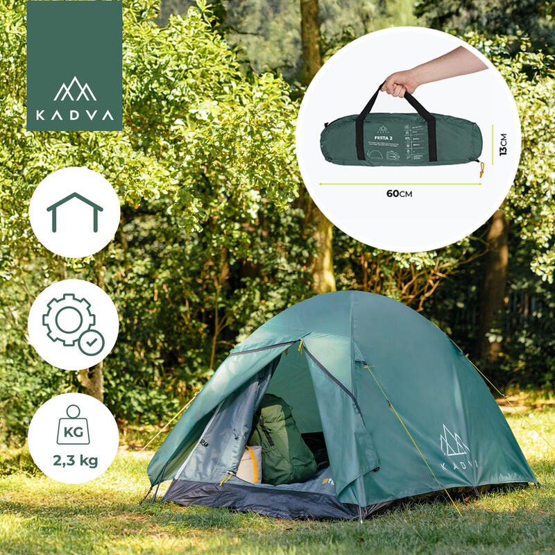 Tente de camping KADVA Festa 2 2 personnes