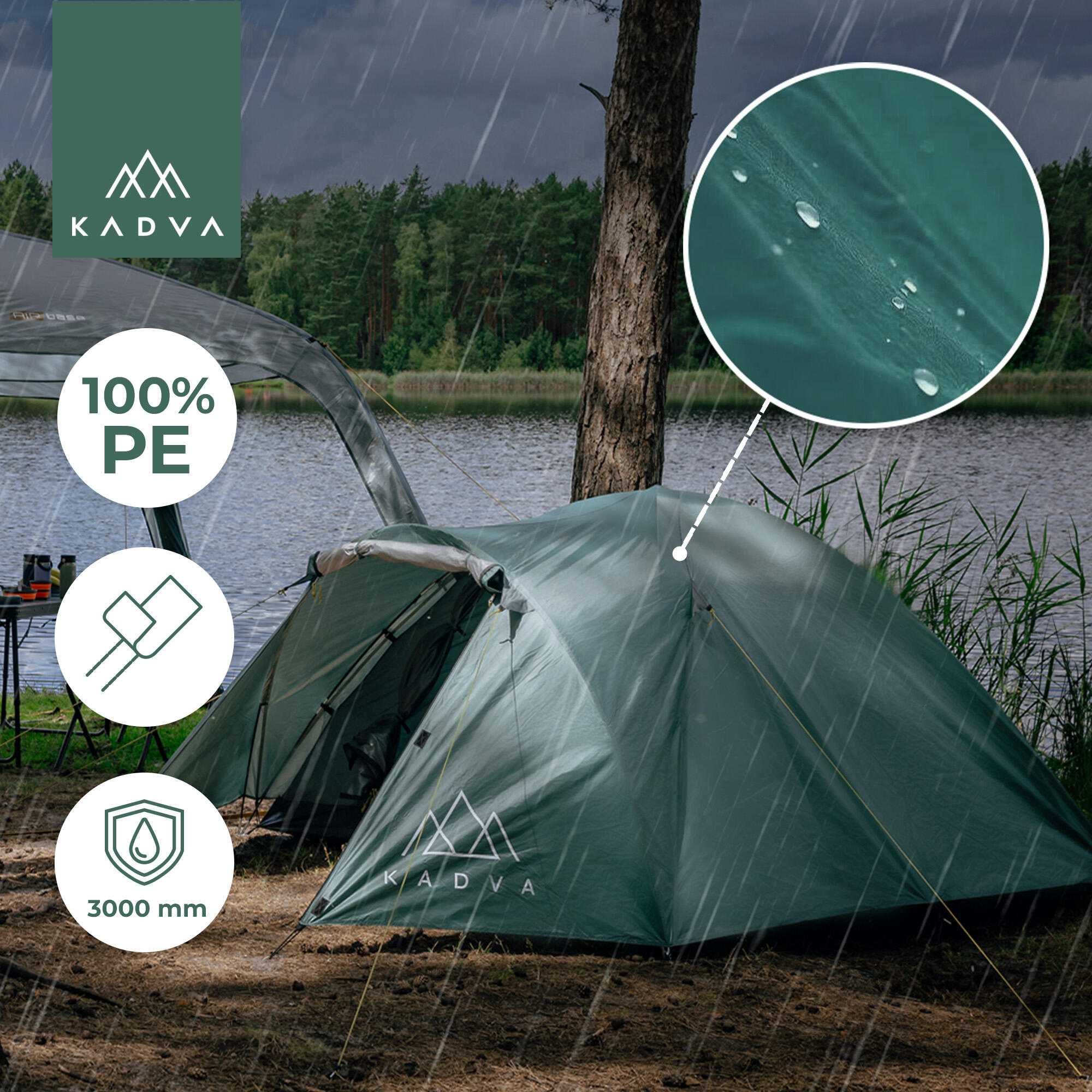 KADVA CAMPdome 4 Tenda da campeggio per 4 persone 3/7