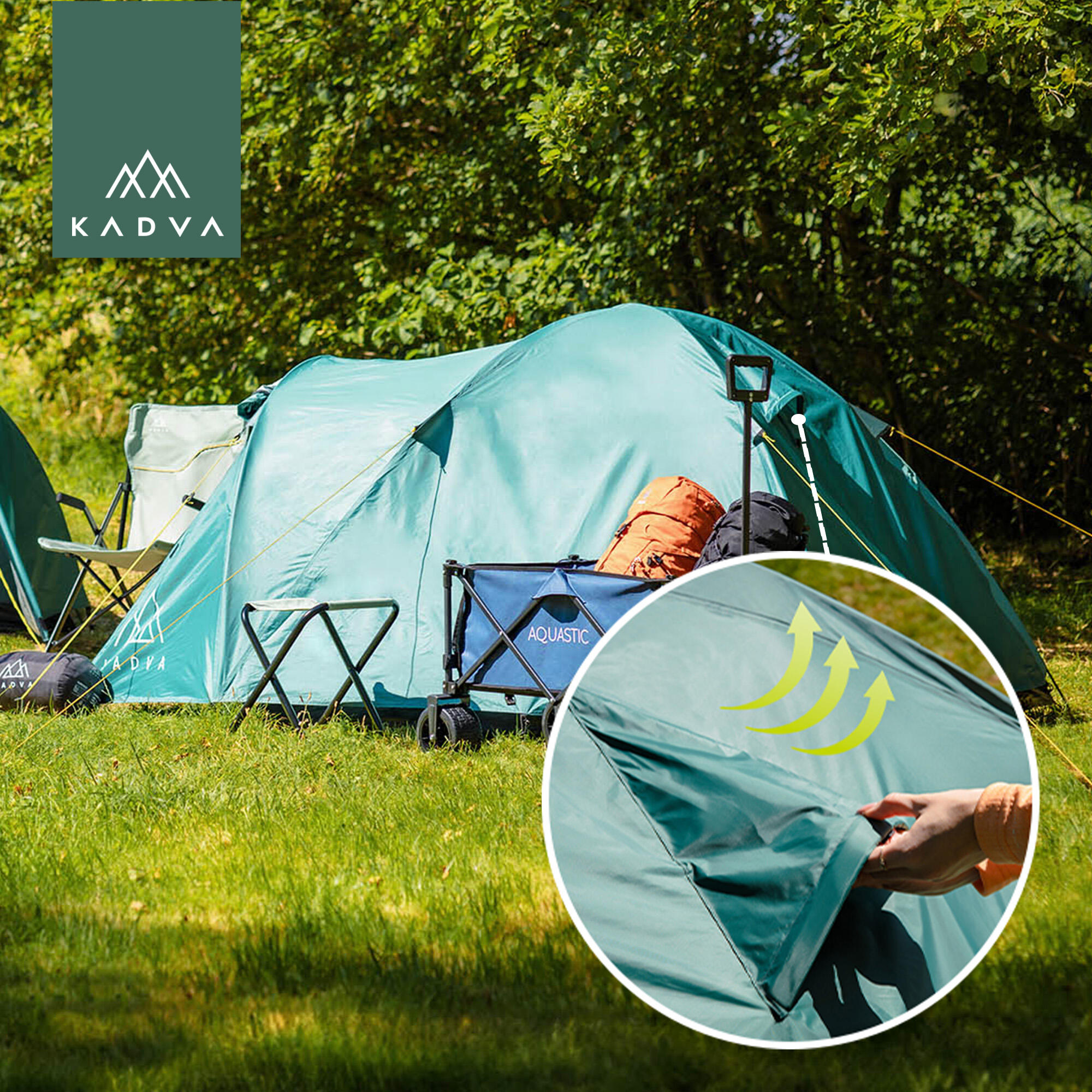 KADVA CAMPdome 4 Tenda da campeggio per 4 persone 4/7