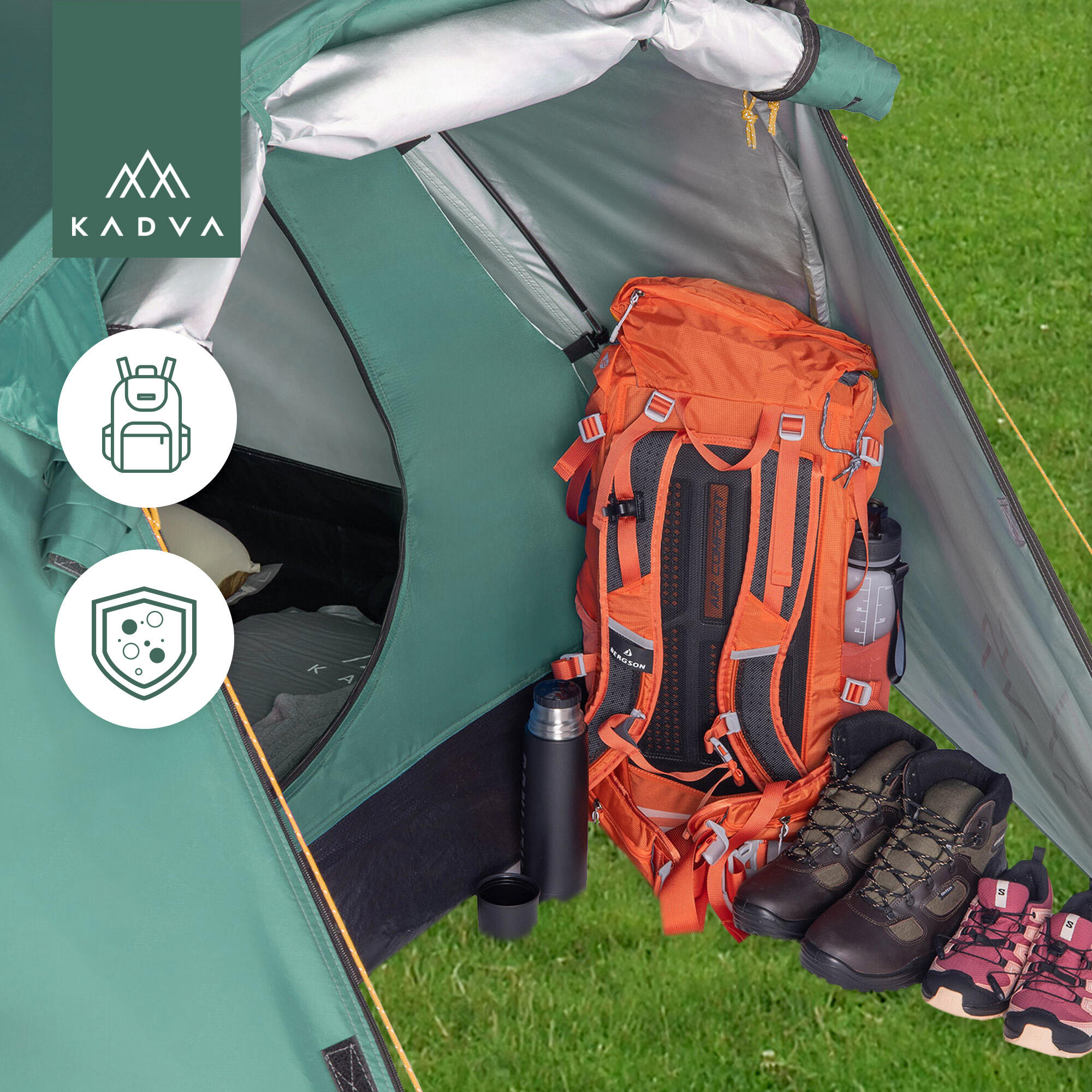 KADVA CAMPdome 4 Tenda da campeggio per 4 persone 5/7