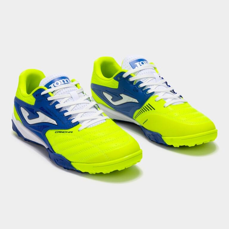 Pantofi fotbal Joma Cancha 2511 Turf, Galben Fluo și Albastru, 44.5