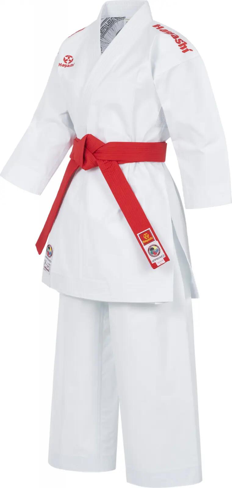 Karate Gi “Jingu” - Alb, broderie rosie, marime 165 cm 3/7