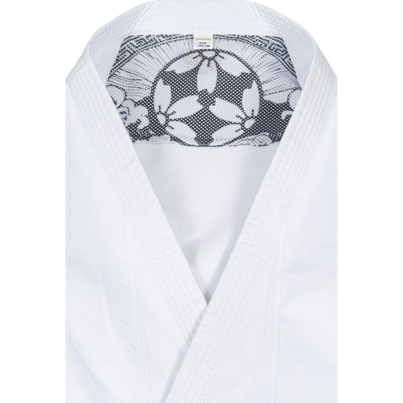 Karate Gi “Jingu” - Alb, broderie rosie, marime 165 cm