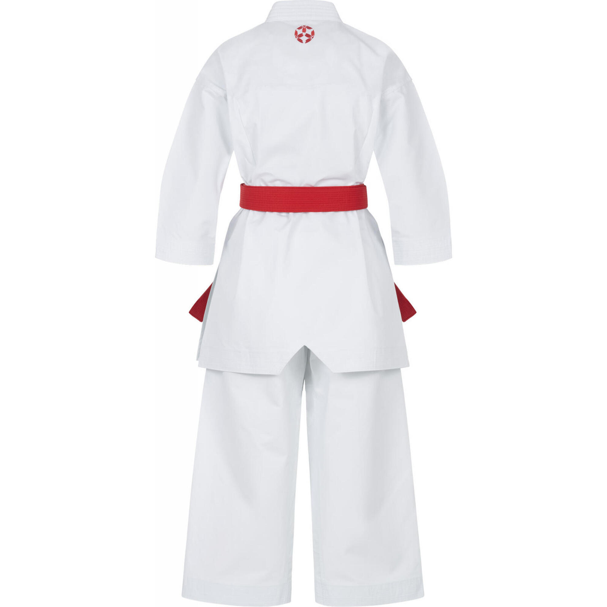 Karate Gi “Jingu” - Alb, broderie rosie, marime 165 cm