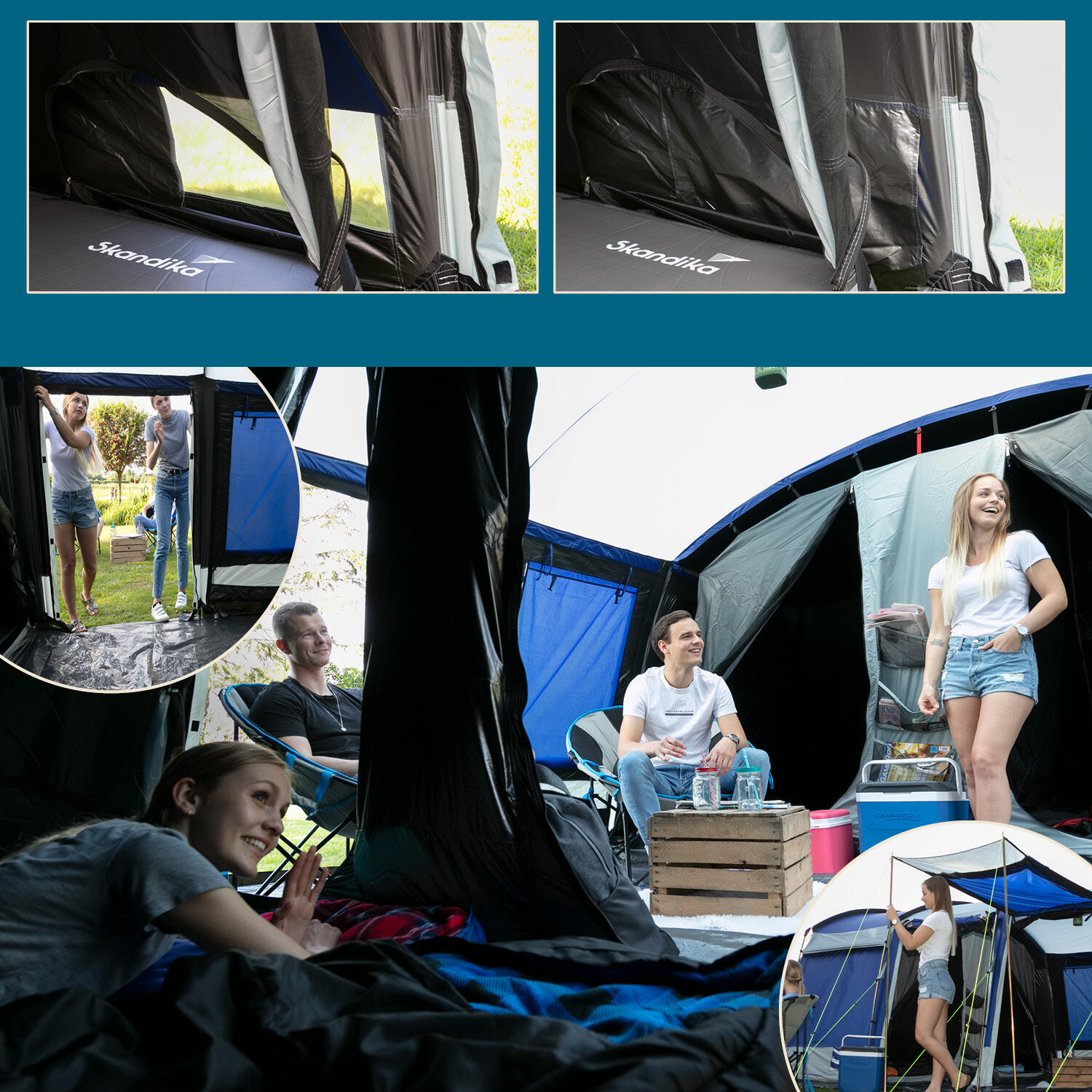 Gebraucht - Familienzelt Montana Sleeper 8 Personen - 3 dunklen Schlafkabinen 4/11