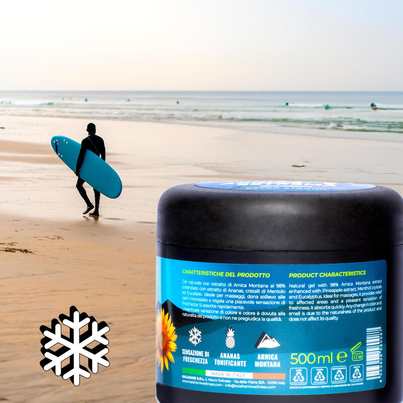 Gel Arnica Extra Fort 500ml 98% Arnica Montana - Action Rapide, Effet Froid, Massage Musculaire